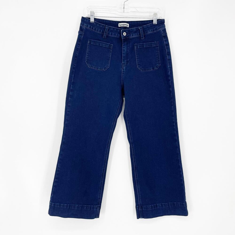 Luvamia High Rise Wide Leg Jean Size Large